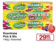Rowntrees Pick & Mix Assorted-140g Each