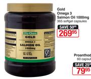 Dis Chem Gold Omega 3 Salmon Oil 1000 mg 365 Softgel Capsules