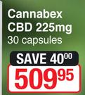 Cannabex CBD 225 mg 30 Capsules