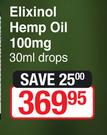 Elixinol Hemp Oil 100 mg Drops-30ml