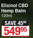 Elixinol CBD Hemp Balm-120ml