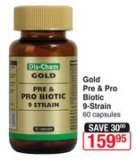 Dis-Chem Gold Pre & Pro Biotic 9 Strain 60 Capsules