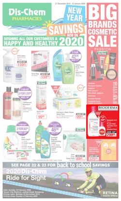 Dis-Chem : New Year Savings (27 Dec 2019 - 12 Jan 2020), page 1