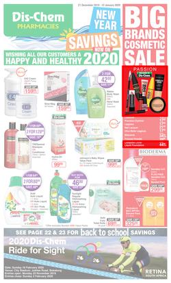 Dis-Chem : New Year Savings (27 Dec 2019 - 12 Jan 2020), page 1