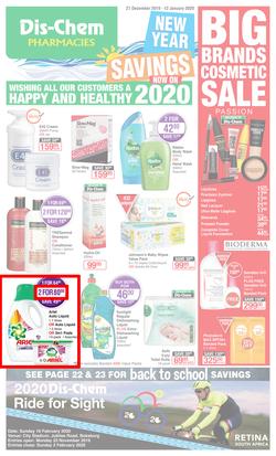 Dis-Chem : New Year Savings (27 Dec 2019 - 12 Jan 2020), page 1