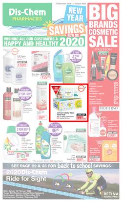 Dis-Chem : New Year Savings (27 Dec 2019 - 12 Jan 2020), page 1