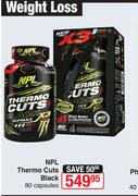 NPL Thermo Cuts Black 80 Capsules