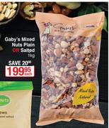 Gaby's Mixed Nuts Plain Or Salted-1Kg Each