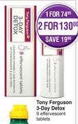 Tony Ferguson 3 Day Detox 9 Effervescent Tablets-For 2