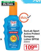 SunLab Sport Active Protect Sunspray Lotion SPF50-200ml