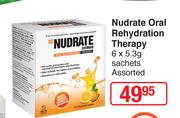 Nudrate Oral Rehydration Therapy Sachets Assorted-6 x 5.3g