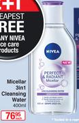 Nivea Micellar 3In1 Cleansing Water-400ml Each