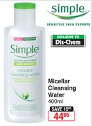 Simple Micellar Cleansing Water-400ml 