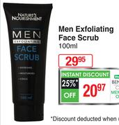 Nature's Nourishment Men Exfoliating Face Scrub-100ml  