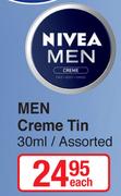 Nivea Men Creme Tin Assorted-30ml Each