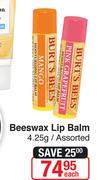 Burt's Bees Beeswax Lip Balm Assorted-4.25g Each