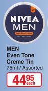 Nivea Men Even Tone Creme Tin Assorted-75ml Each