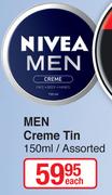 Nivea Men Creme Tin Assorted-150ml Each