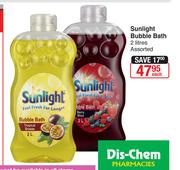 Sunlight Bubble Bath Assorted-2Ltr Each