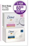Dove Soap Assorted-2 x 4 x 100g
