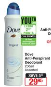Dove Anti Perspirant Deodorant-250ml Each
