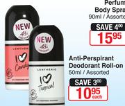 Lentheric Anti Perspirant Deodorant Roll On-50ml Each