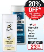 Lentheric Masculin Body Lotion-400ml Each