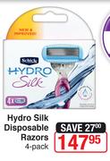 Schick Hydro Silk Disposable Razors-4's Per Pack