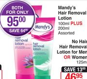 Mandy's Hair Removal Lotion 100ml Plus 200ml-For Both