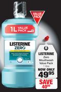 Listerine Zero Mouthwash Value Pack-1L