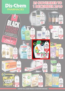 Dis-Chem : Black Friday Weekend (29 Nov - 1 Dec 2019), page 1
