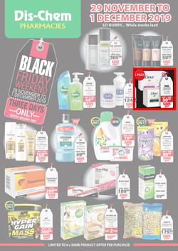 Dis-Chem : Black Friday Weekend (29 Nov - 1 Dec 2019), page 1