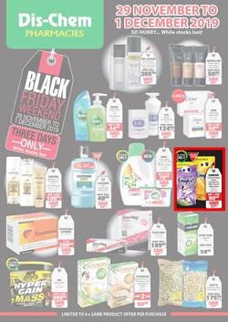 Dis-Chem : Black Friday Weekend (29 Nov - 1 Dec 2019), page 1