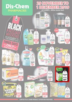 Dis-Chem : Black Friday Weekend (29 Nov - 1 Dec 2019), page 1