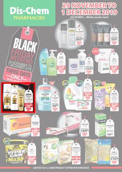 Dis-Chem : Black Friday Weekend (29 Nov - 1 Dec 2019), page 1