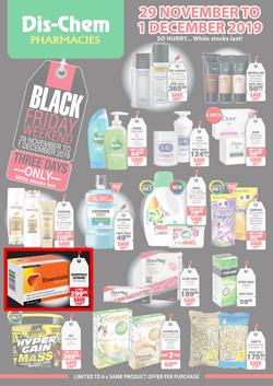 Dis-Chem : Black Friday Weekend (29 Nov - 1 Dec 2019), page 1