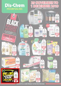 Dis-Chem : Black Friday Weekend (29 Nov - 1 Dec 2019), page 1