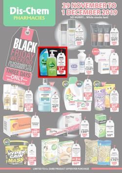 Dis-Chem : Black Friday Weekend (29 Nov - 1 Dec 2019), page 1