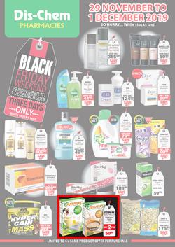 Dis-Chem : Black Friday Weekend (29 Nov - 1 Dec 2019), page 1