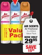 Air Scents Air Freshener Value Pack-3X200ml