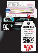 White Glo Toothpaste 100ml Plus Toothbrush-Each