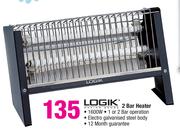 Logik 2 Bar Heater 