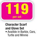 Character Scarf And Glove Set-Per Set