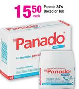 Panado-24's Boxed Or Tub Each