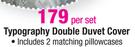 Always Home Typography Double Duvet Cover-Per Set