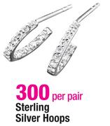 Sterling Silver Hoops-Per Pair