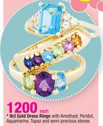9ct Gold Dress Rings- Each