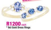 9ct Gold Dress Rings-Each