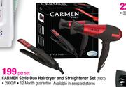 Carmen Style Duo Hairdryer & Straightener Set 
