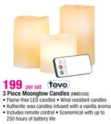 3 Piece Moonglow Candles HMG103-Per Set